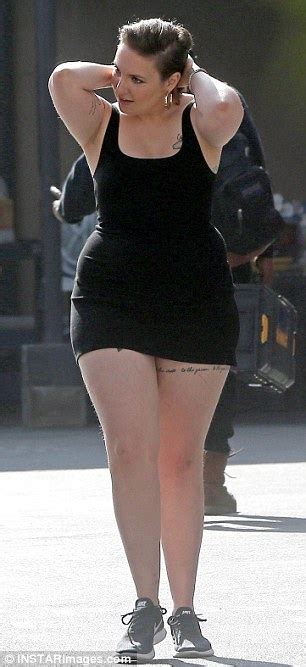 Lena Dunham Shows Some Skin Wearing A Tight Black Minidress In LA