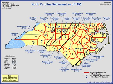South Carolina County Map 1790