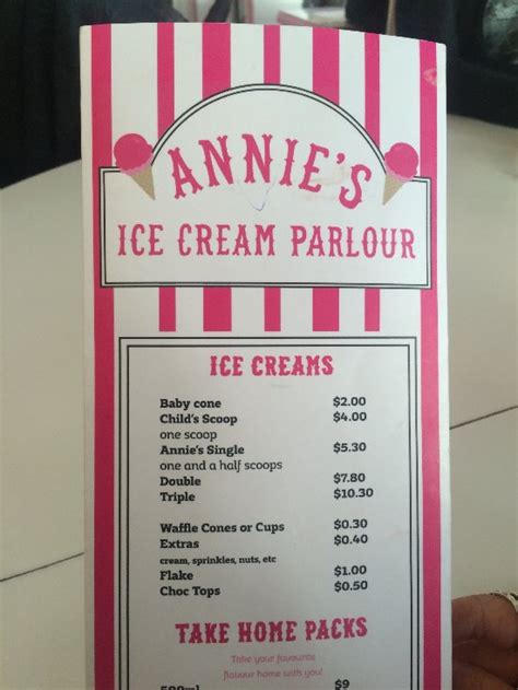 Annies Old Fashioned Ice Cream Parlour Bathurst Restaurant Reviews