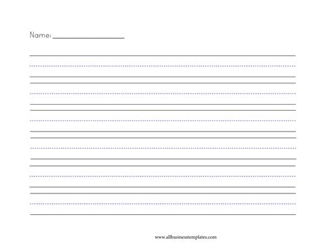 College Ruled Notebook Paper Templates At Allbusinesstemplatescom Png