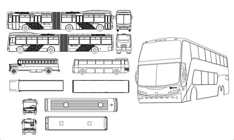 Bus Blocks Cad Design Free Cad Blocksdrawingsdetails