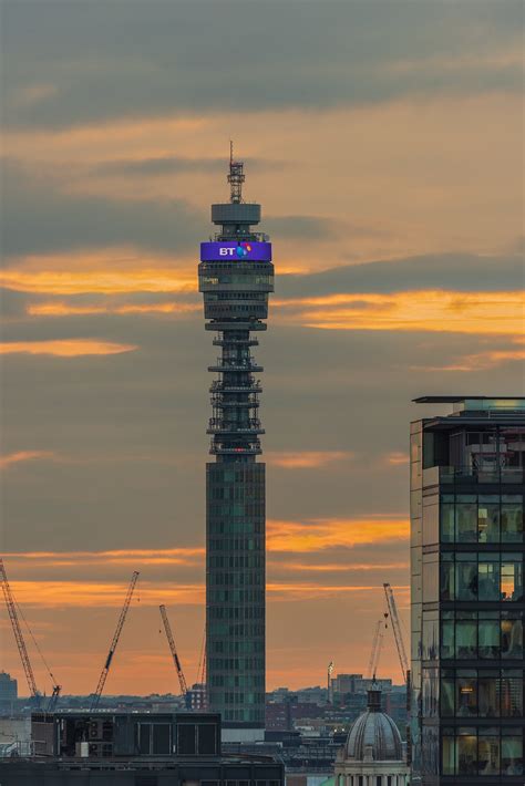 Bt Tower From The Rooftops Rlondon