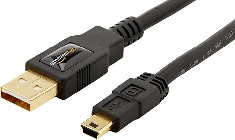 Amazon Basics Usb 20 Cable A Male To Mini B 6 Feet 18 Meters