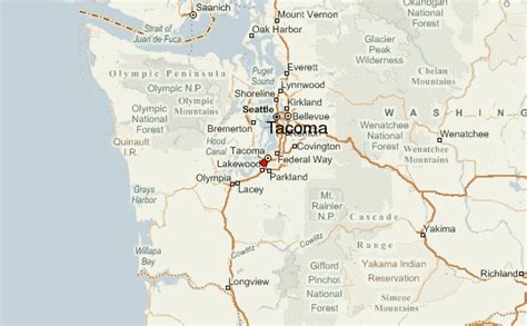 Tacoma City Cartoon Map