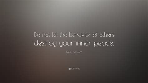 Dalai Lama Xiv Quote “do Not Let The Behavior Of Others Destroy Your