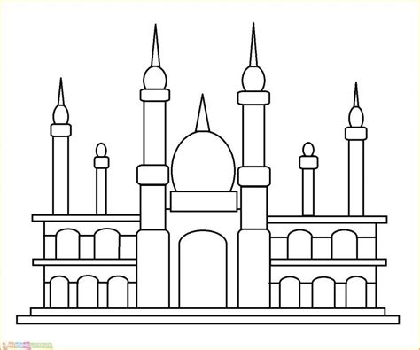 Mewarnai gambar kartun tempat ibadah agama via mewarnaigambarsketsa.blogspot.com. 2221+ Sketsa Masjid | Sederhana, Berwarna, Simple, Mudah ...