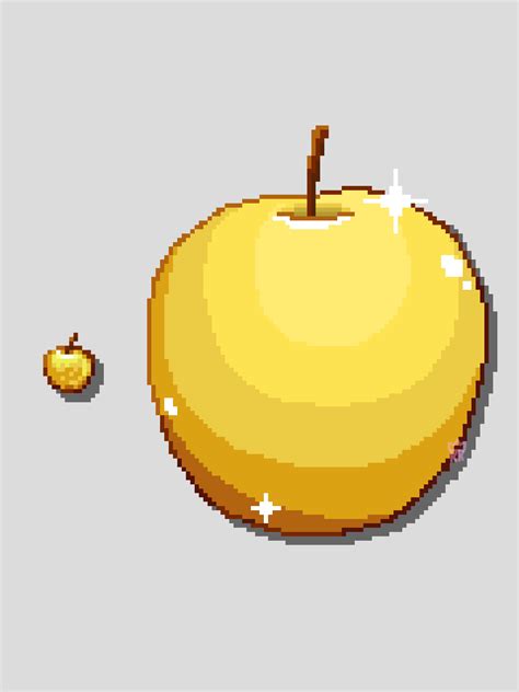 Golden Apple Enhanced Pixel Art Rminecraft