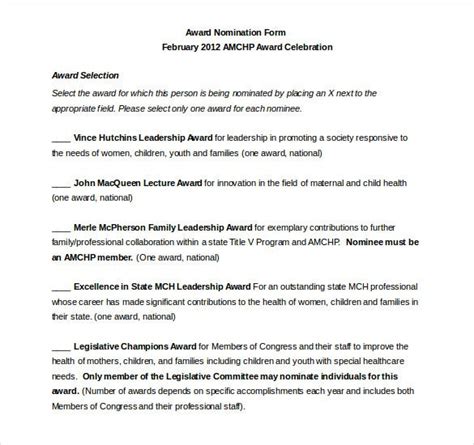 So we've asked former nominators and winners if we could share their nominations with you. 11+ Word Award Templates Download - PSD, AI, Word ...
