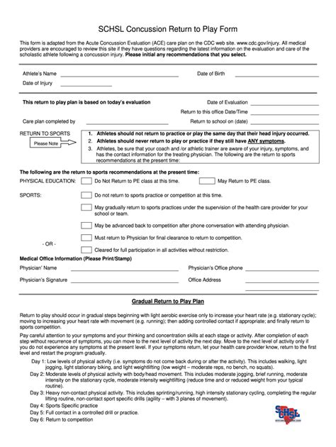Concussion Paperwork Fill Online Printable Fillable Blank Pdffiller