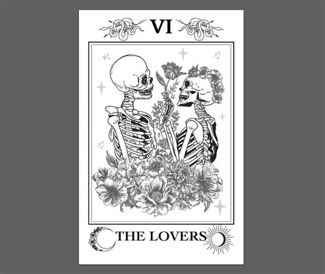 The Lovers Tarot Card Poster 11 X 17 Print Etsy