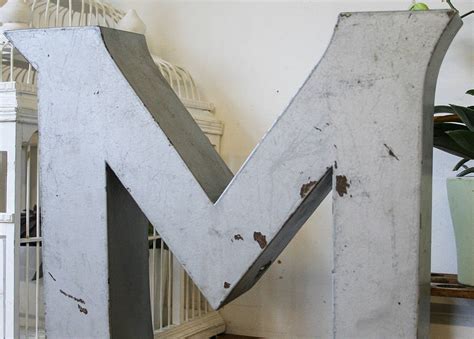 Vintage Metal Letter M By Bonnie And Bell