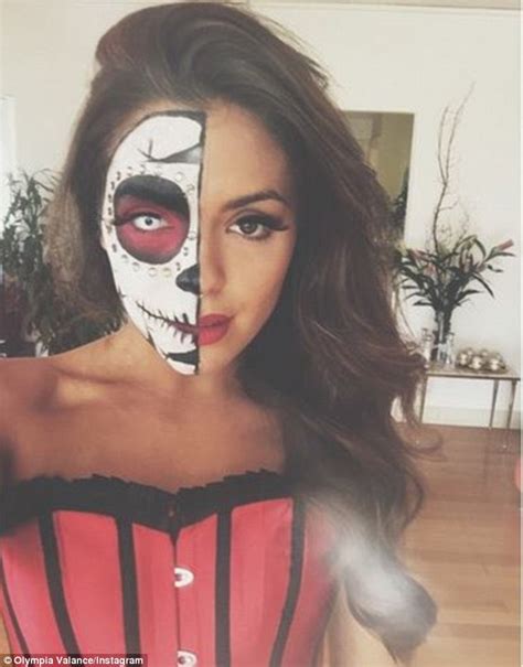 Neighbours Actress Olympia Valance Shows Off Creepy Sugar Skull Make Up