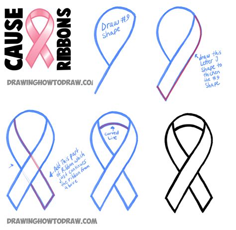 Https://tommynaija.com/draw/how To Draw A 3d Breast Cancer Ribbon