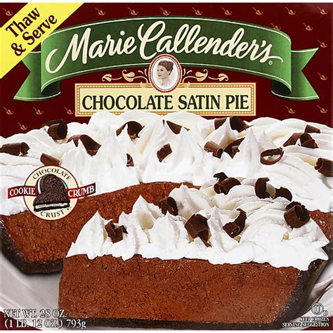 Marie Callenders Pie Chocolate Satin Ice Cream Cakes Pies Carlie C S