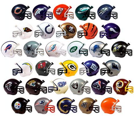 If you're starting to get bored of the helmet that your favorite nfl team wears every week, then riddell has some good news for you: NFL COLLECTIBLE Mini Helmets Set ALL Complete 32 TEAMS 2 ...