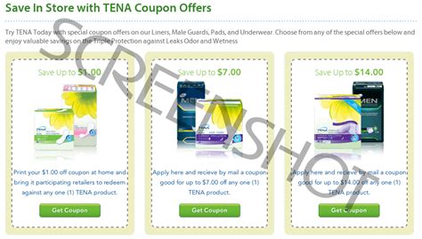 Free Tena Pad And Underwear Products Vonbeau