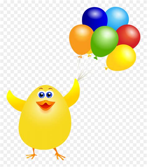 Easter Chicken With Balloons Png Clip Art Gallery Chicken Clipart PNG FlyClipart