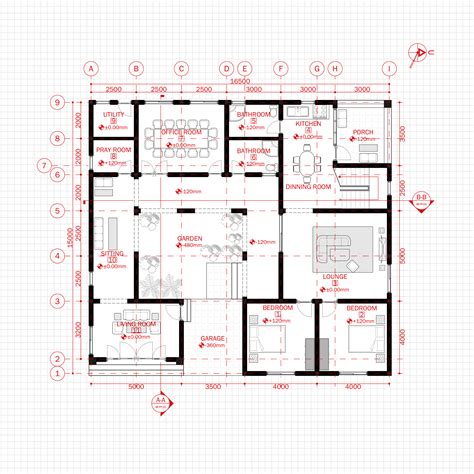 Floor Plan Of House Design With View With Architecture Design Dwg File