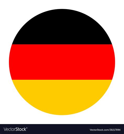 Germany Flag Circle Banner Flag Royalty Free Vector Image