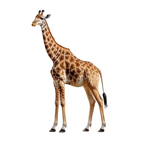 Close Up Of Giraffe Head Isolated On Transparent Background Giraffe