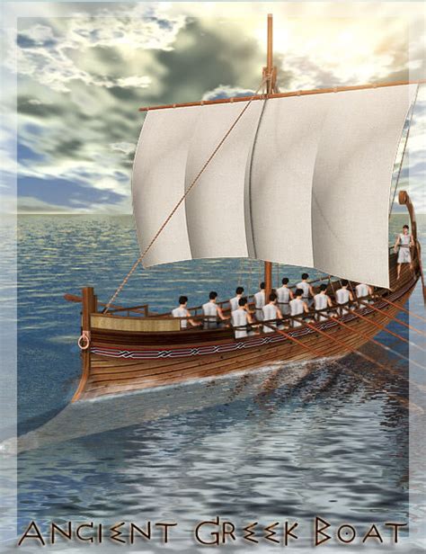 Ancient Greek Boat Render State