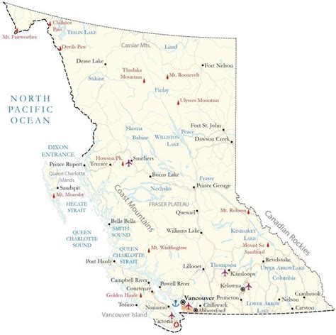 British Columbia Map Gis Geography