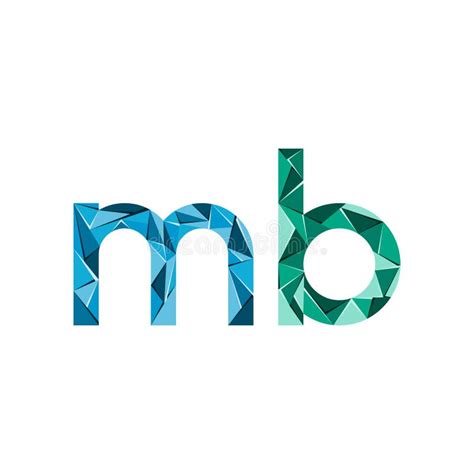 Initial Letter Mb Abstract Triangle Logo Vector Stock Vector