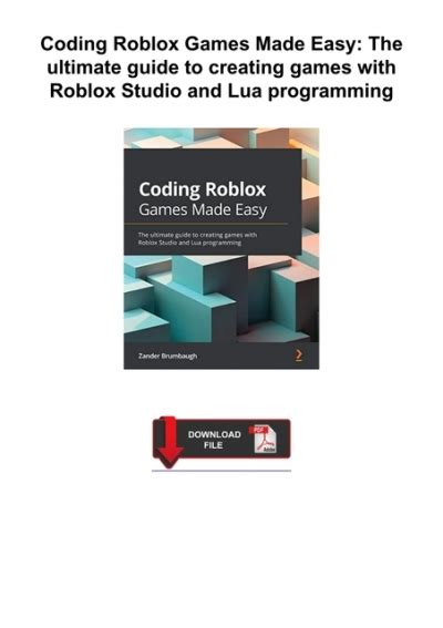 Pdfdownload Coding Roblox Games Made Easy The Ultimate Guide To