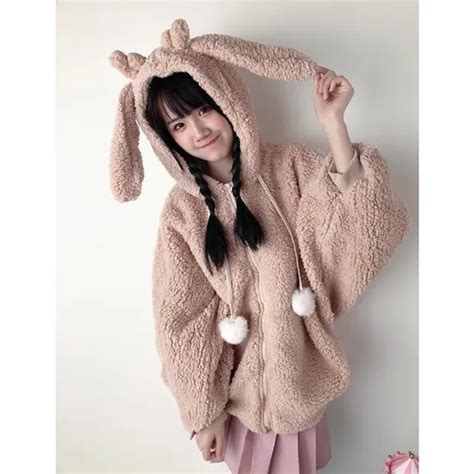 New Arrival Harajuku Style Women Hoodie Kawaii Rabbit Bunny Ears Hooded