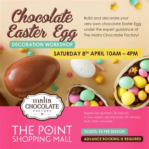 Chocolate Easter Egg Decoration Workshop At The Point 🐇🐰🥚🍫🐣💐 The Point