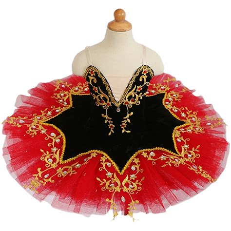Kırmızı Spainish Elbise Bale Tutu Etekler çocuk Etek Için Oryantal Dans