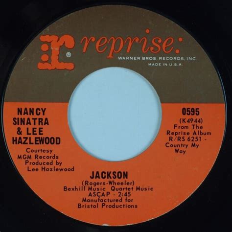 Nancy Sinatra And Lee Hazlewood Jackson Usa Reprise 45 Vg Ebay