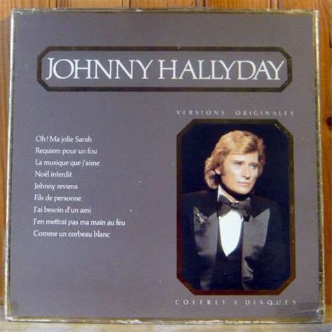 Versions Originales Coffret 3 Disques De Johnny Hallyday 1985 33t X