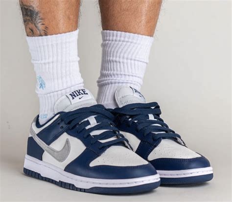 On Feet Photos Of The Nike Dunk Low Midnight Navy Sneakers Cartel