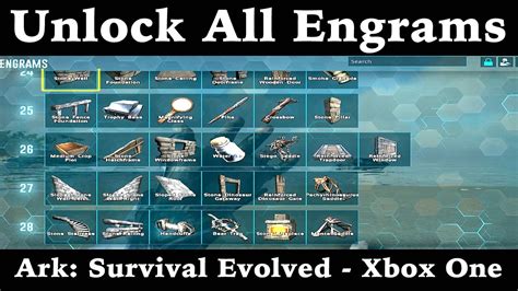 How To Unlock All Engrams - Ark: Survival Evolved - Xbox One - YouTube