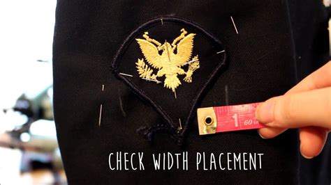 How To Sew On A Uniform Patch Youtube