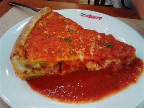 Sbarro Chicago Deep Dish Pizza Review Chicago Deep Dish Pizza Food