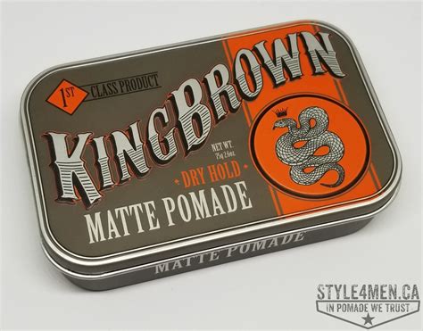 King Brown Matte Pomade - A new school take on a classic - Style4Men.ca