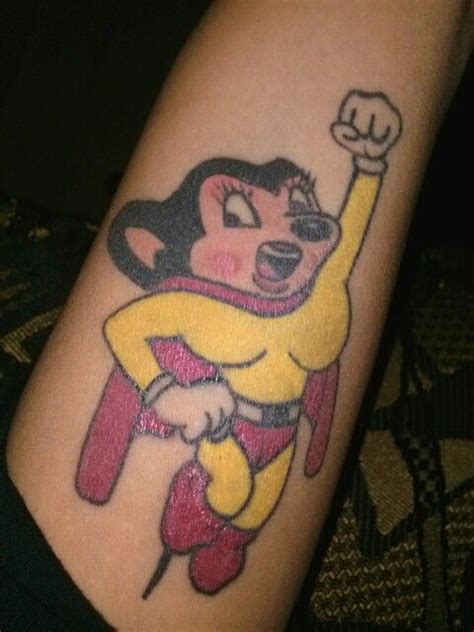 My Female Mighty Mouse Tattoo On My Upper Inner Left Arm Mouse