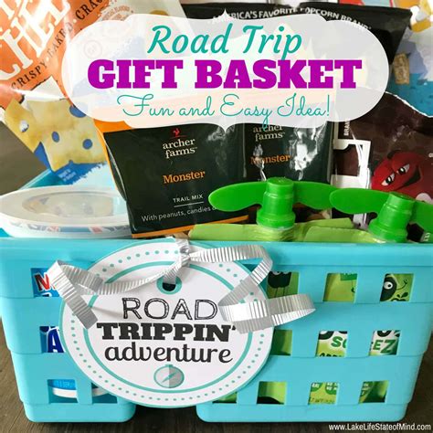 Road Trip T Basket Idea Easy Road Trip Care Package Idea