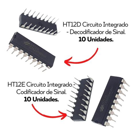Ht12e Ht12d Circuito Integrado Encoder E Decoder Transmissores De