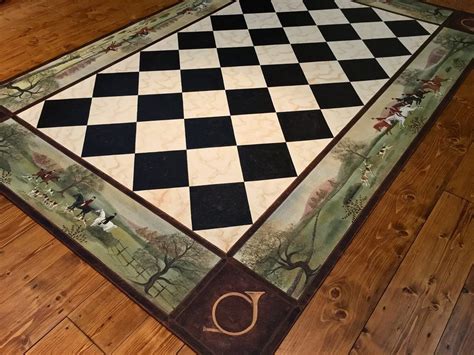 Out Hunting Floorcloth By Lisa Curry Mair Of Canvasworks Designs
