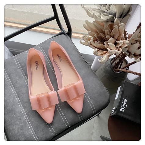 Melissa Pointy Iii Woman Jelly Shoes Pointed Toe Lady Flat Rain Sandals