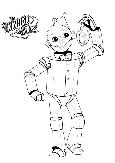 Wizard Of Oz Coloring Pages The Tin Man Got His Heart Free Printable