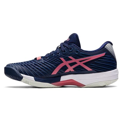 Asics Women S Solution Speed Ff 2 Tennis Shoes Peacoat And Smokey Rose