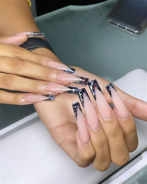 pin by chris he on long square nails long square nails square nails nails