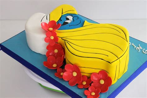 celebrate  cake smurfette cake