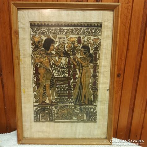 Papyrus Picture Original Old Hand Painted Richly Gilded Pictures