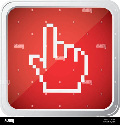 Red Emblem Mouse Hand Cursor Icon Stock Vector Image And Art Alamy