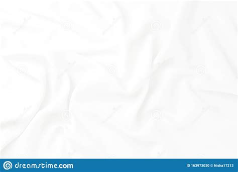 White Background Soft Wrinkled Fabric Patrem And Surface Closeup Of
